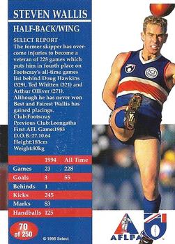 1995 Select AFL #70 Steven Wallis Back